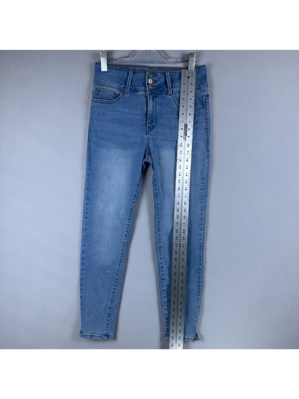 Curve Appeal Skinny Jeans High Rise Womens Size 10/30 Light Wash Stretch - Picture 6 of 11